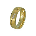 18K Gold Plating Titanium Rings for Couple Universary Gift